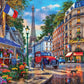 Majestic By Springbok 1000 Piece Jigsaw Puzzle Paris Street Life - Made In Usa - Compact Box