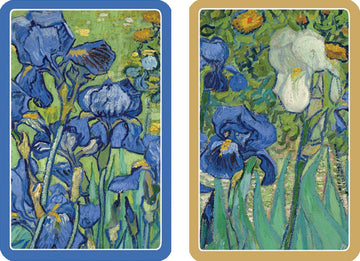Caspari - Double Deck Of Bridge Playing Cards, Jumbo Type, Van Gogh Irises