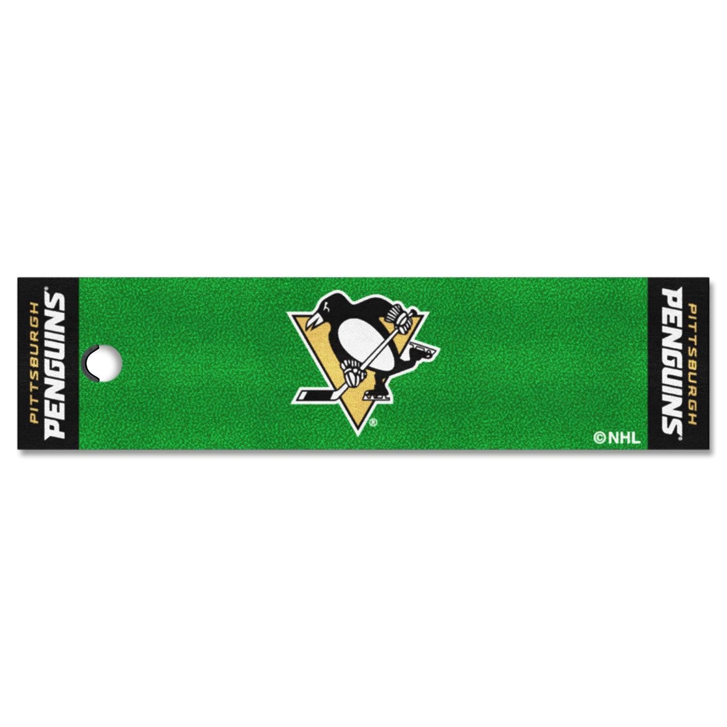 FANMATS 10436 Pittsburgh Penguins Putting Green Mat - 1.5ft. x 6ft.