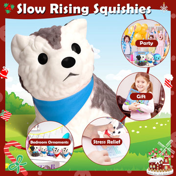Jumbo Squishy Toy Squishies Dog - Pokonboy 5 Pack Kawaii Cream Scented Squishies Party Supplies Toys Stress Reliever Toys For Boys And Girls