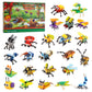 Misini M6002 Animal Insect Advent Calendar 2024 Mini Building Block Set, 912/Pcs Moc Creative Toy Model, A Total Of 24 Insect Building Kits, Gifts For, Kids, Boys And Girls
