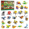 Misini M6002 Animal Insect Advent Calendar 2024 Mini Building Block Set, 912/Pcs Moc Creative Toy Model, A Total Of 24 Insect Building Kits, Gifts For, Kids, Boys And Girls
