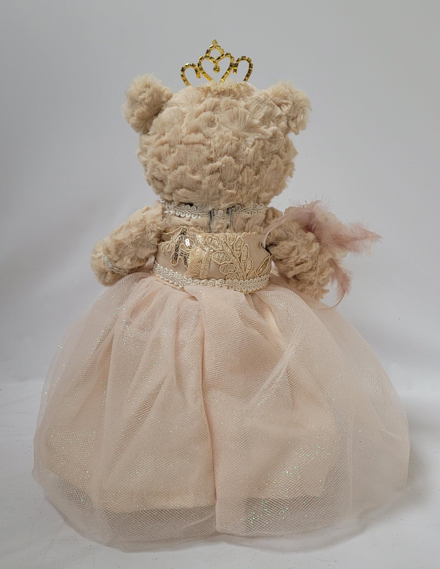 Kinnex Collections Since 1997 12'' Quince Anos Last Doll Teddy Bear With Dress (Centerpiece) ~ Arc09832-34 (Champane)