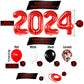 Katchon, Red And Black Graduation Decorations 2025 Set - Pack Of 40 | Red 2025 Balloons, Congrats Grad Banner | Graduation Decorations Class Of 2025 Red And Black | 2025 Graduation Party Decorations