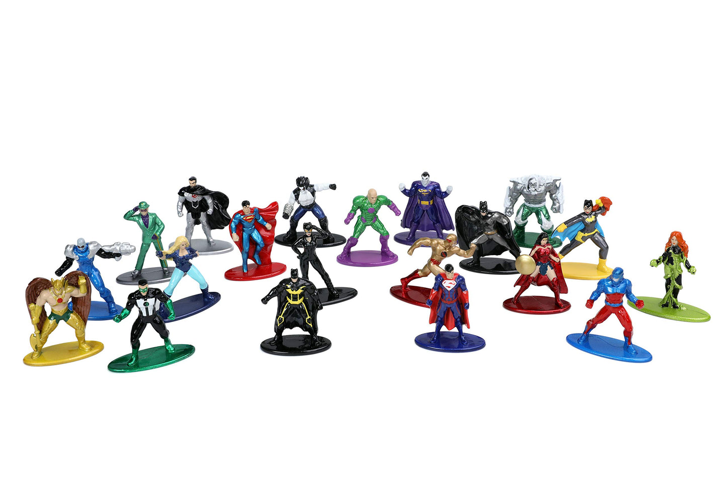 Jada Toys DC Comics 1.65" Die-cast Metal Collectible Figures 20-Pack, Model 32391, Blue, Ideal for Kids and Adults