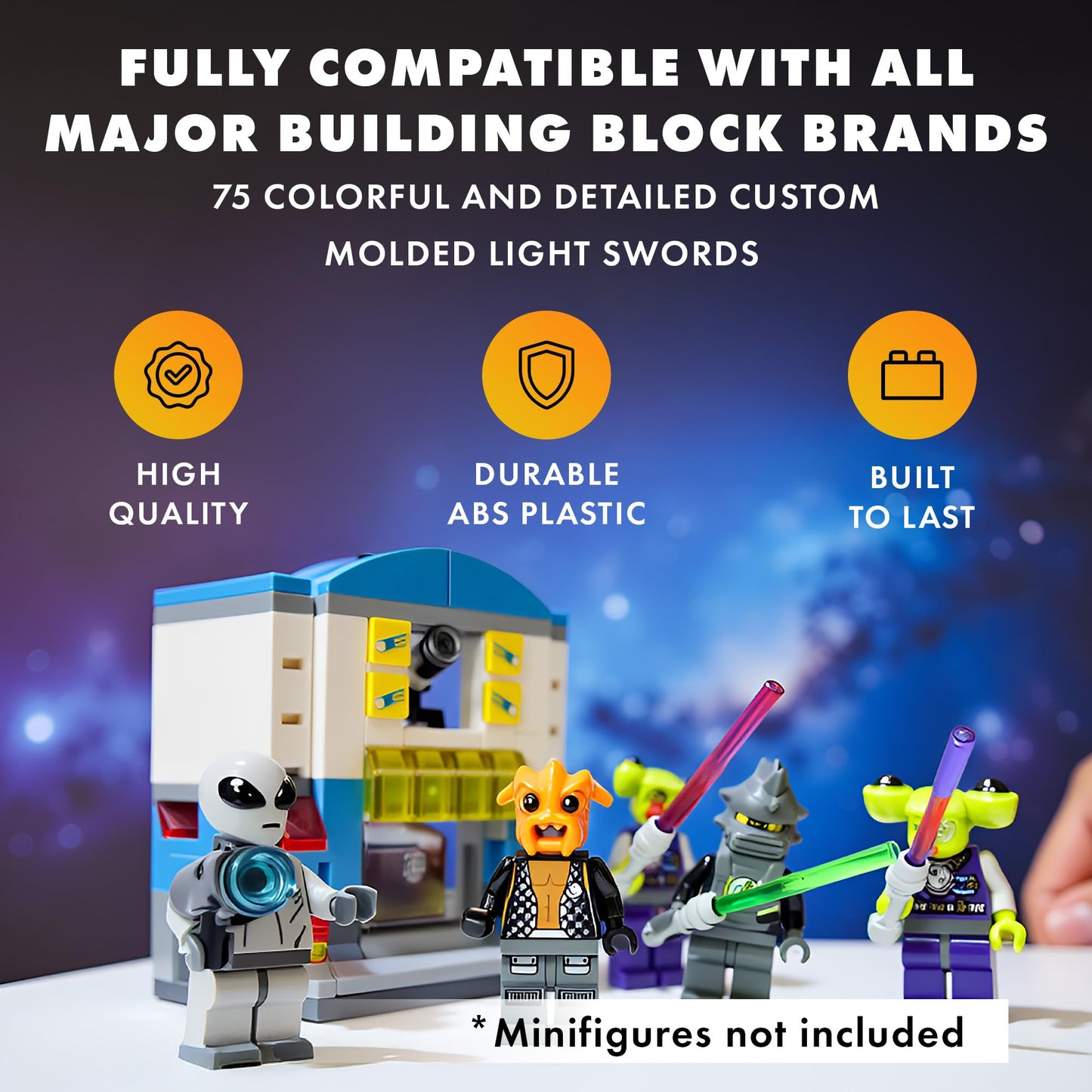 Brick Loot Mystery  Pack - 90+ Gold Military Accessories for Lego Minifigures - Fits Ninjago  Army Figures - Compatible with Major Brands - Building Toys for mature-themeds & Kids 6+