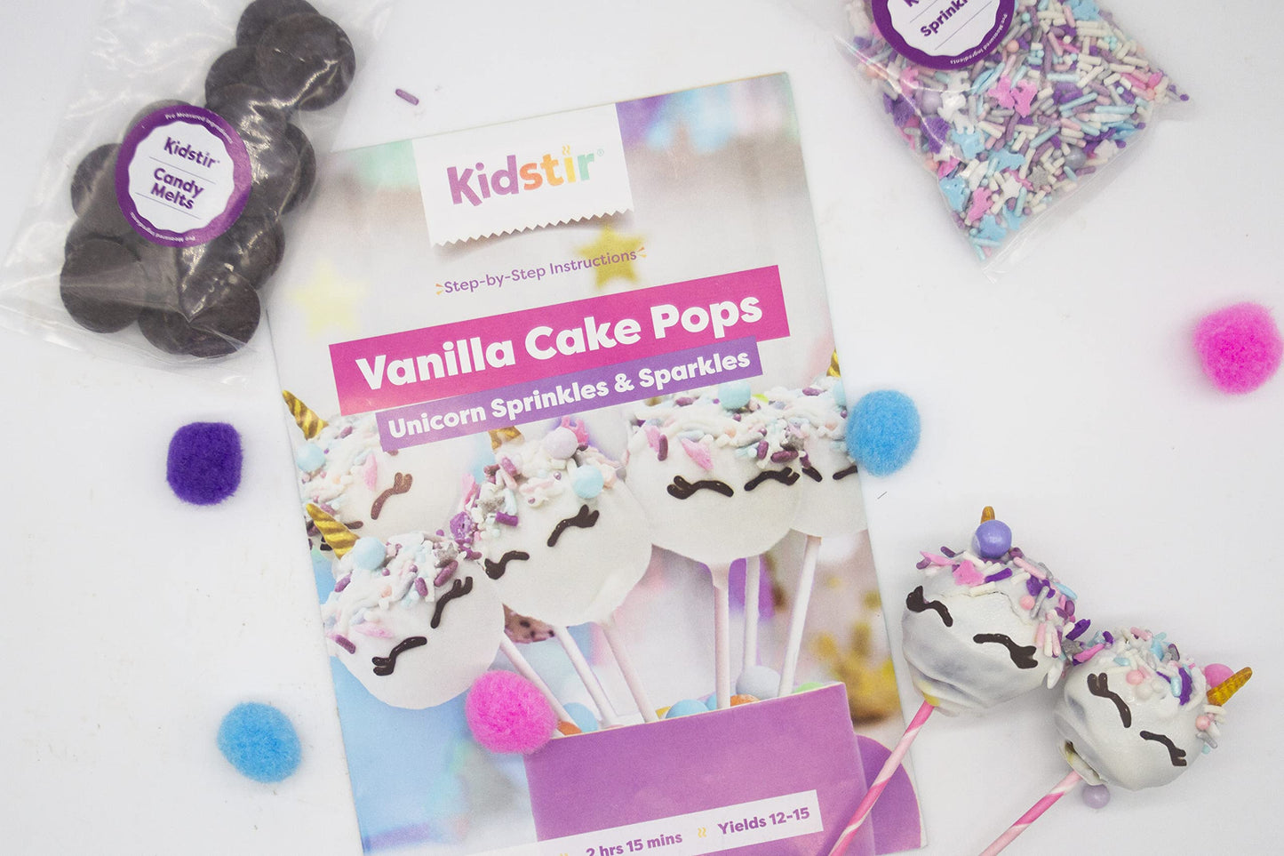 Unicorn Cake Pop Kit DIY Kit for Kids, with Pre-Measured Ingredients Best Unicorns Gifts for Girls, Unicorn Birthday Party Bakin
