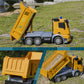 IQKidz Remote Control Dump Truck Toys - RC Construction Vehicles with Blue Warning Lights, Trucks Toy for Boys Girls 3 4 5-7 8 9