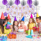 meowtastic Birthday Decorations, Happy Birthday Banner with Honeycomb Ball, Star Hanging Swirl Streamer, Circle Dot Garland, Hap