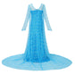 Reliparty Little Girls Snow Princess Dress Costume And Accessories, Blue,110