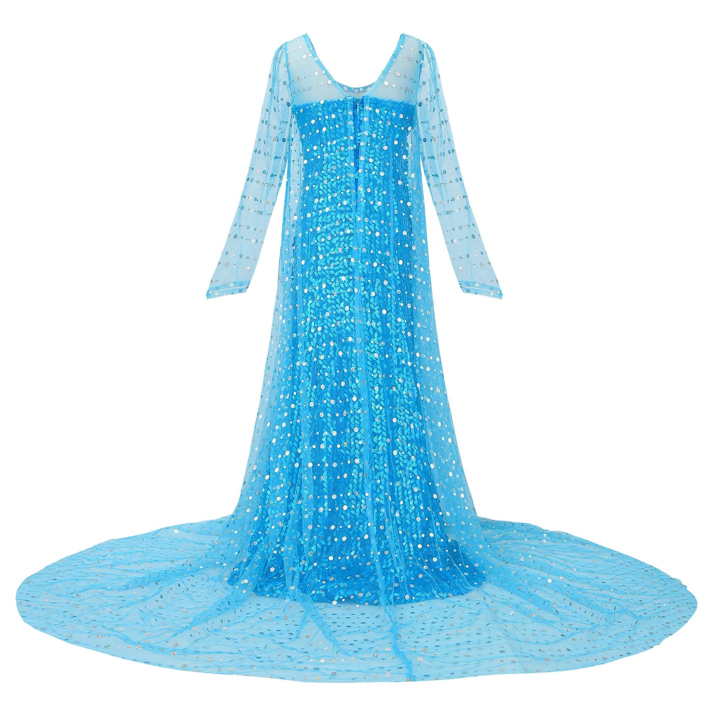 Reliparty Little Girls Snow Princess Dress Costume And Accessories, Blue,110