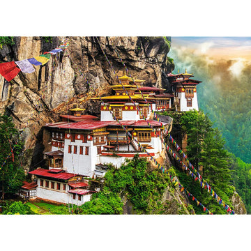 Trefl Tiger'S Nest, Bhutan 2000 Piece Jigsaw Puzzle Red 38'X27' Print, Diy Puzzle, Creative Fun, Classic Puzzle For Adults And Children From 15 Years Old