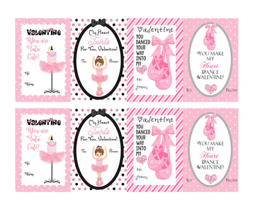 Silly Goose Gifts Dance Ballet Themed Valentine'S Day Cards Set Pack (24 Included) Ballerina Classroom Sharing Valentine Exchang