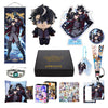 MOTAO Genshin Impact Box Wriothesley Merch Set - Plush Doll, Poster, Mouse Pad, Stand Figure, Bracelet, Badge, Keychain, Card Ho