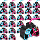 Mifoci 24 Pcs Plastic Video Gaming Party Favor Gift Supplies Cups With Straw And Lid,10Oz Gamer Birthday Party Video Game Shape
