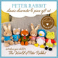 KIDS PREFERRED Peter Rabbit 6 Piece Plush Toy Gift Set, 9 Inch Stuffed Animals for Infants and Kids, Soft Plush Material