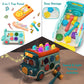 Music Activity Bus Baby Toy, Infant Education Learn Car, Sound & Light, Interactive Game, Shape Sorter, Animal Matching, Holiday Birthday Present For Toddler Kid Boy Girl 3 4 5 6 7 Years (Blue)