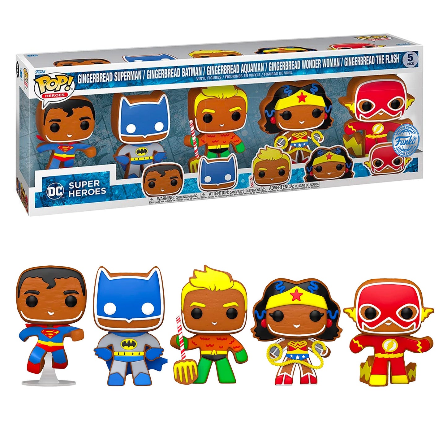 Funko Pop! Dc Superheroes Gingerbread - 5 Pack