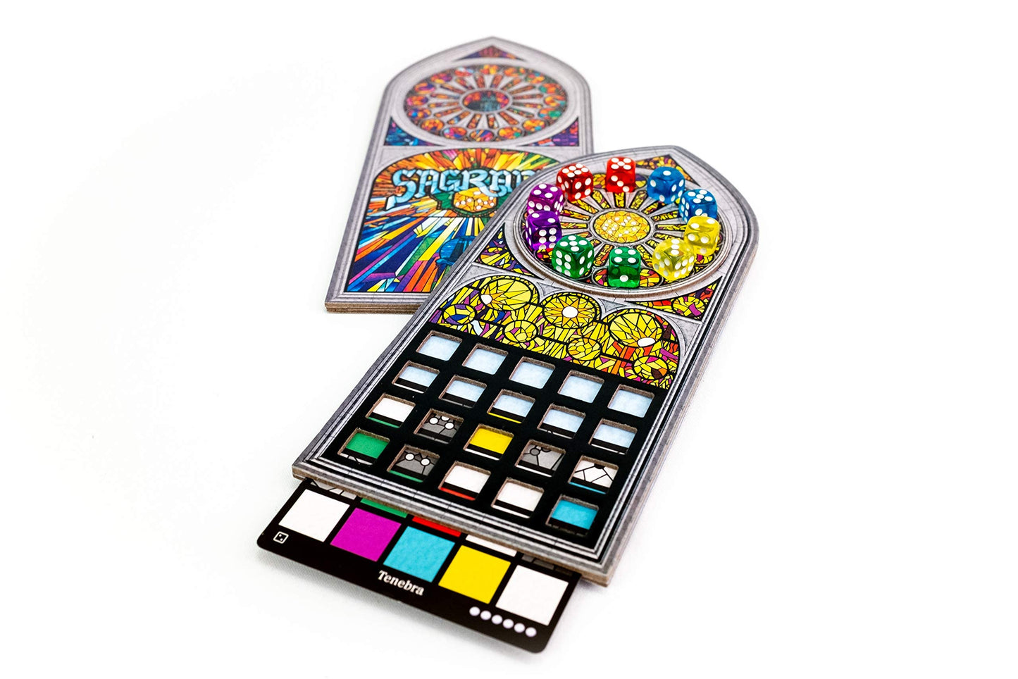 Floodgate Games Sagrada 5&6 Player Expansion - Cardboard Game in Yellow and Orange, Model SA02FGG