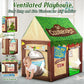 SweHouse Kids Play Tent Indoor: Clubhouse Tent for Kids with Roll-up Door and Windows for Outdoor Games - Boys Tent Playhouse To
