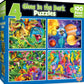 Masterpieces - Jigsaw Puzzle Set For Kids 6+ Years, 4-Pack Of 100 Pieces, Educational And Fun Game, Blue Glow In The Dark Collec