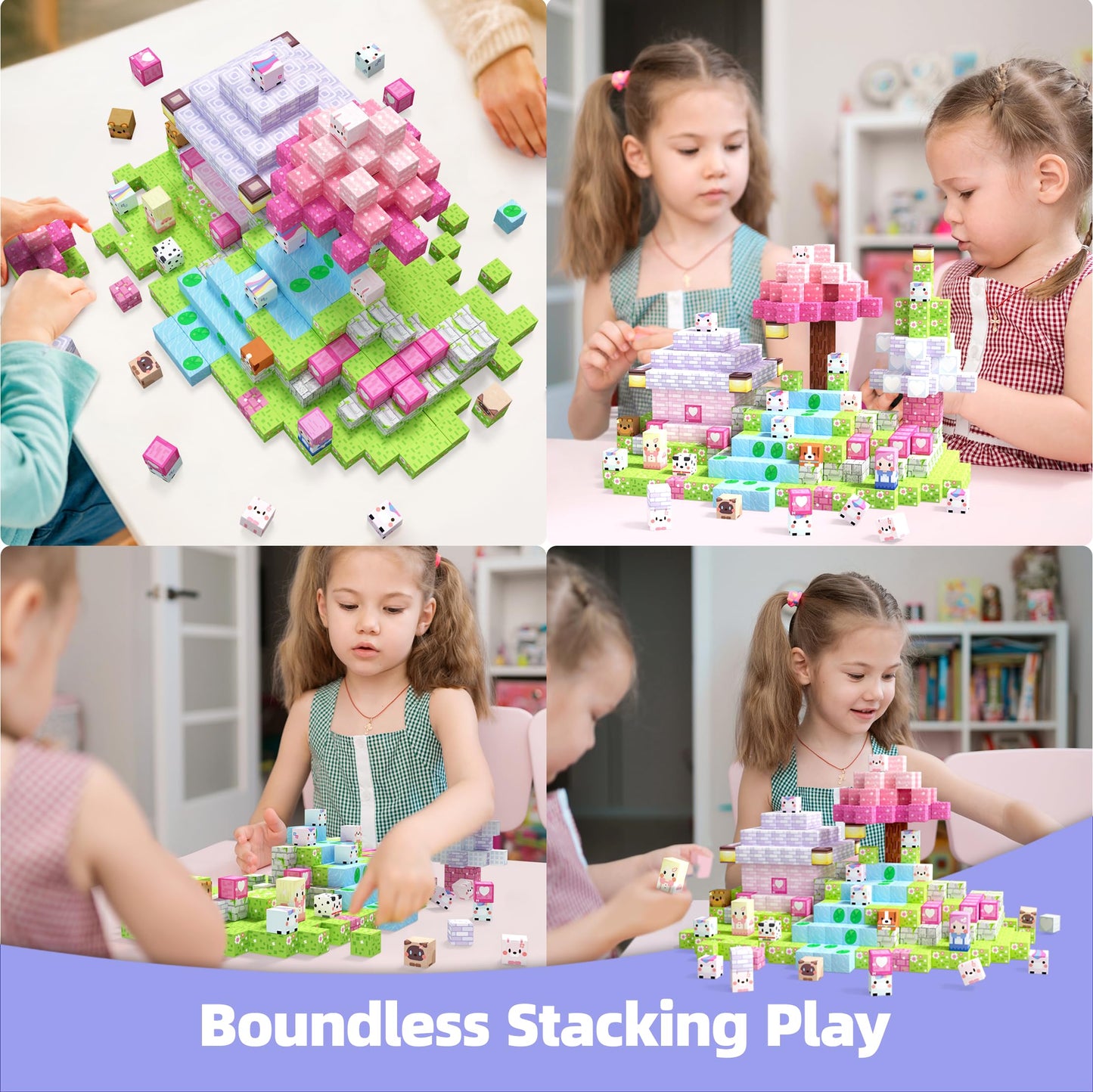 Gobidex Magnetic Blocks Kid Building Toys For 3+ Years Old Girls, Stem Sensory Gifts For Princess, Kids Magnets Build Magwonder World Game For Toddler