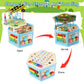 Vomocent Wooden Activity Cube For 1 Year Old Kids, Educational Learning Bead Maze For Toddler Age 1-3, Developmental Montessori Toys For 12-36 Months Boys Girls Gift