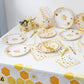 Winoo Design Bee Party Decorations - Disposable Tablecloth 54 x 108 Inches for Bee Baby Shower Birthday Party Supplies