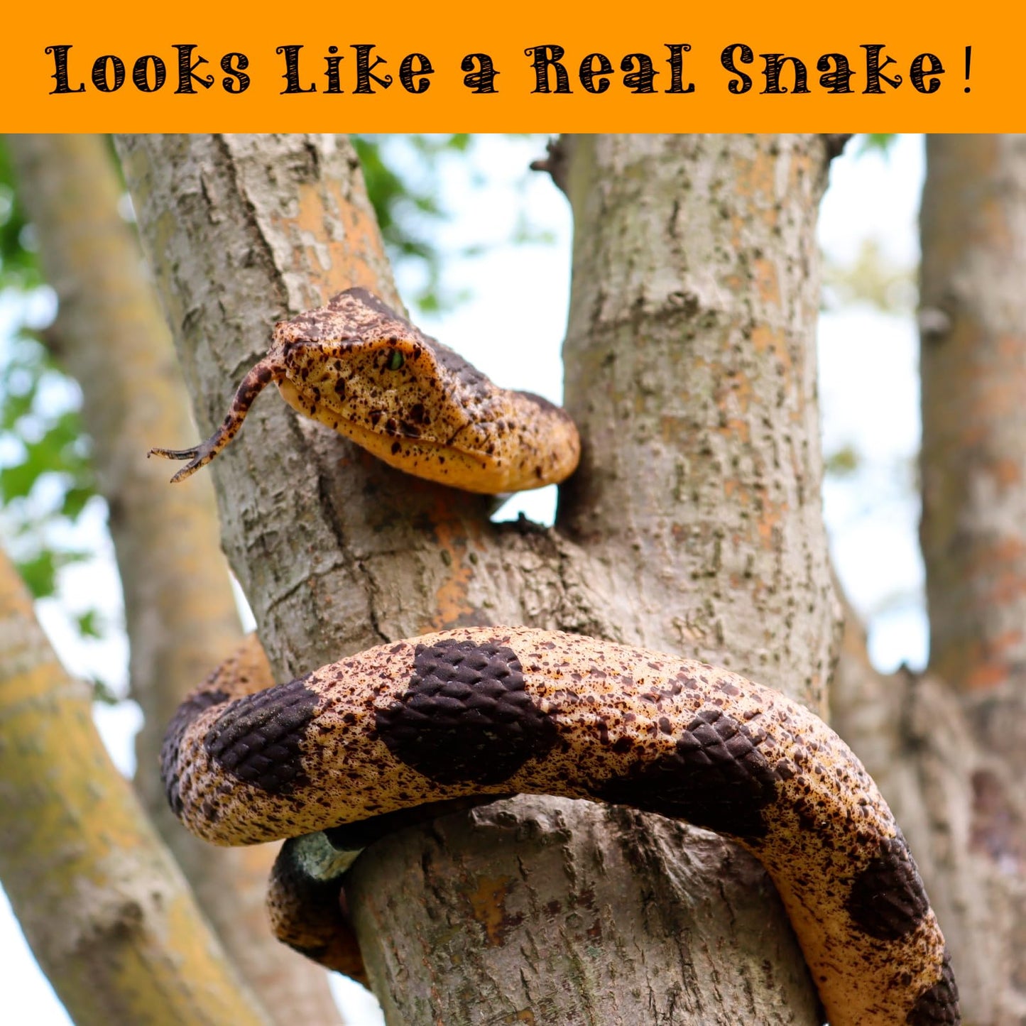 HFATMOS 1pc Realistic Rubber Snakes, Plastic Snakes, Prank Snake Toys for Party, Tricking People, Kids Playing, Garden Props Dec