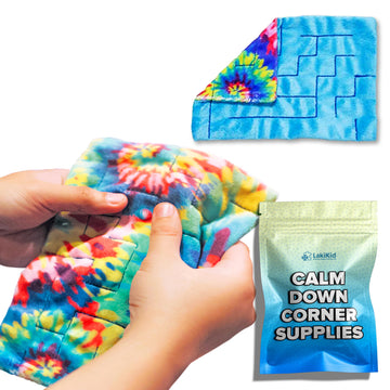 LakiKid Fidget Marble Maze Mat - Marble Fidget Toy & Tactile Sensory Items for Classroom, Sensory Mat for Learning & Focus Toys 