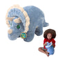Ecobuddiez - Triceratops From Deluxebase. 12 Inch Triceratops Plush Toy. Eco Friendly Child Safe Dinosaur Stuffed Animal Made From Recycled Plastic Bottles.