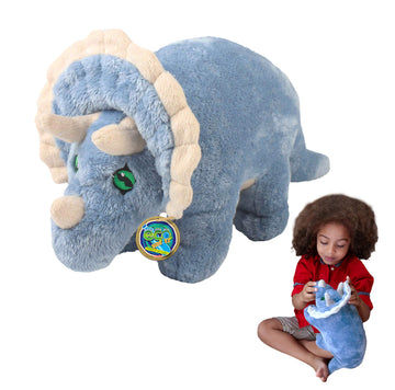 Ecobuddiez - Triceratops From Deluxebase. 12 Inch Triceratops Plush Toy. Eco Friendly Child Safe Dinosaur Stuffed Animal Made From Recycled Plastic Bottles.