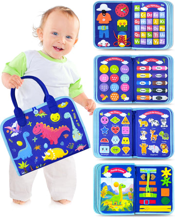 Walenty Toddler Busy Board Montessori Toys For 1 2 3 4 Year Old Boy Birthday Gifts, Busy Book Sensory Learning Toys For Toddlers