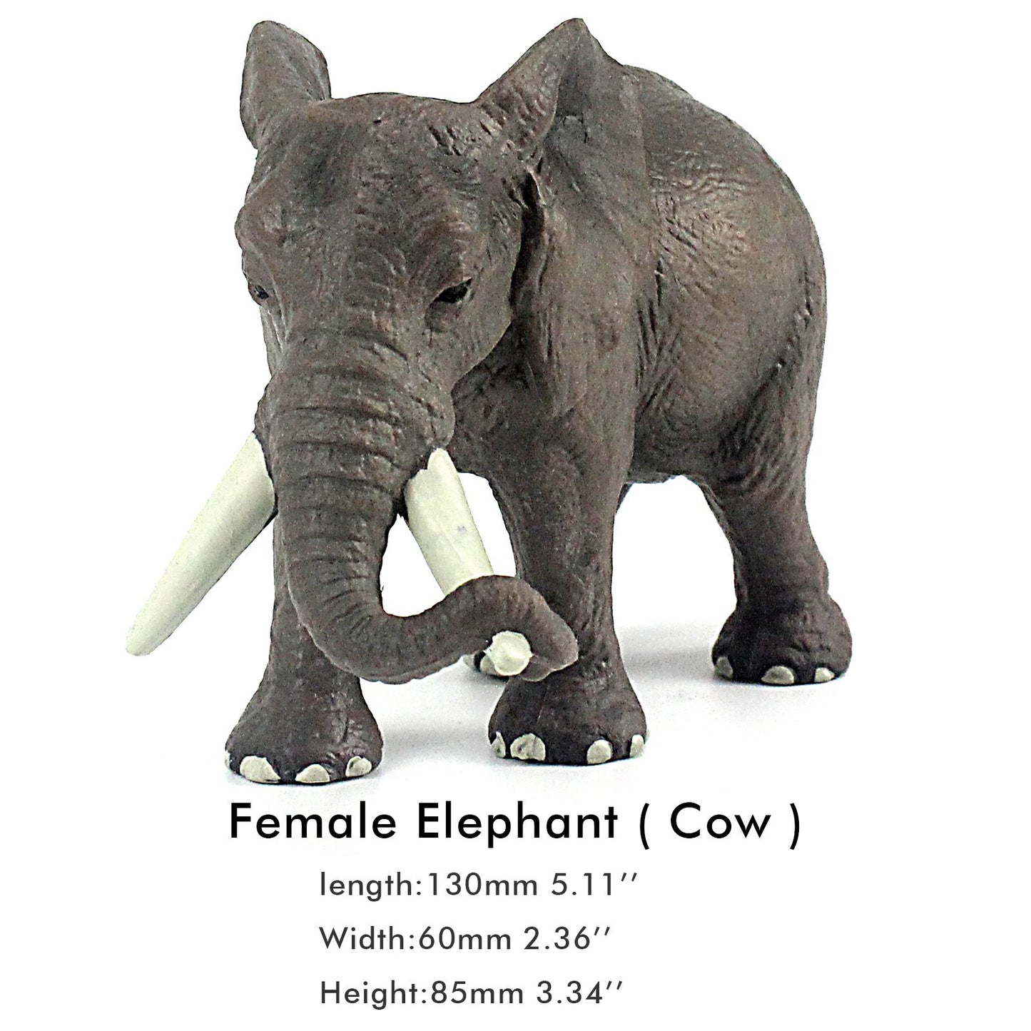 Funshowcase African Jungle Animals Toy Elephants Figure Realistic Plastic Figurine Playset Lot 3-Piece