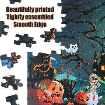 Halloween Puzzles For Kids Ages 4-6 Halloween House Jigsaw Puzzles 100 Piece Halloween Puzzle Educational Developmental Toys & Games For Boys Girls