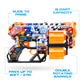 X-Shot Skins Dread Sonic Super Speed Blaster With 24 Darts - Malice Skin By Zuru, Double Rotating Barrels, Air Pocket Dart Technology, Toy Foam Blaster For Kids, Teens And Adults
