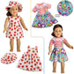 Hoakwa American 18 Inch Doll Clothes - 18 Inch Doll Clothes Accessories Fit American Dolls, 7 Set American Doll Outfits Dress, 18' American Doll Clothes And Accessories With Hat (Not Include The Doll)