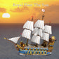 JMBricklayer Pirate Ship Building Set - Large 2830-Piece Gold Plastic Model 40103 for Adults, Stunning Tiered Design, Perfect Gift