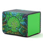 Deck Box for MTG Cards, Trading Commander Deck Case Holds 120+ Sleeved Cards, PU Leather Magnetic Collectible Card Storage Box F