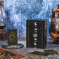 Wooden Tarot Card Case And Wooden Tarot Card Stand Holder, Tarot Cards Box Fortune Telling Trinket Keepsake Box With Pendulum Board Moon Shape Tarot Card Altar Display Stand For Witch (Novel Style)