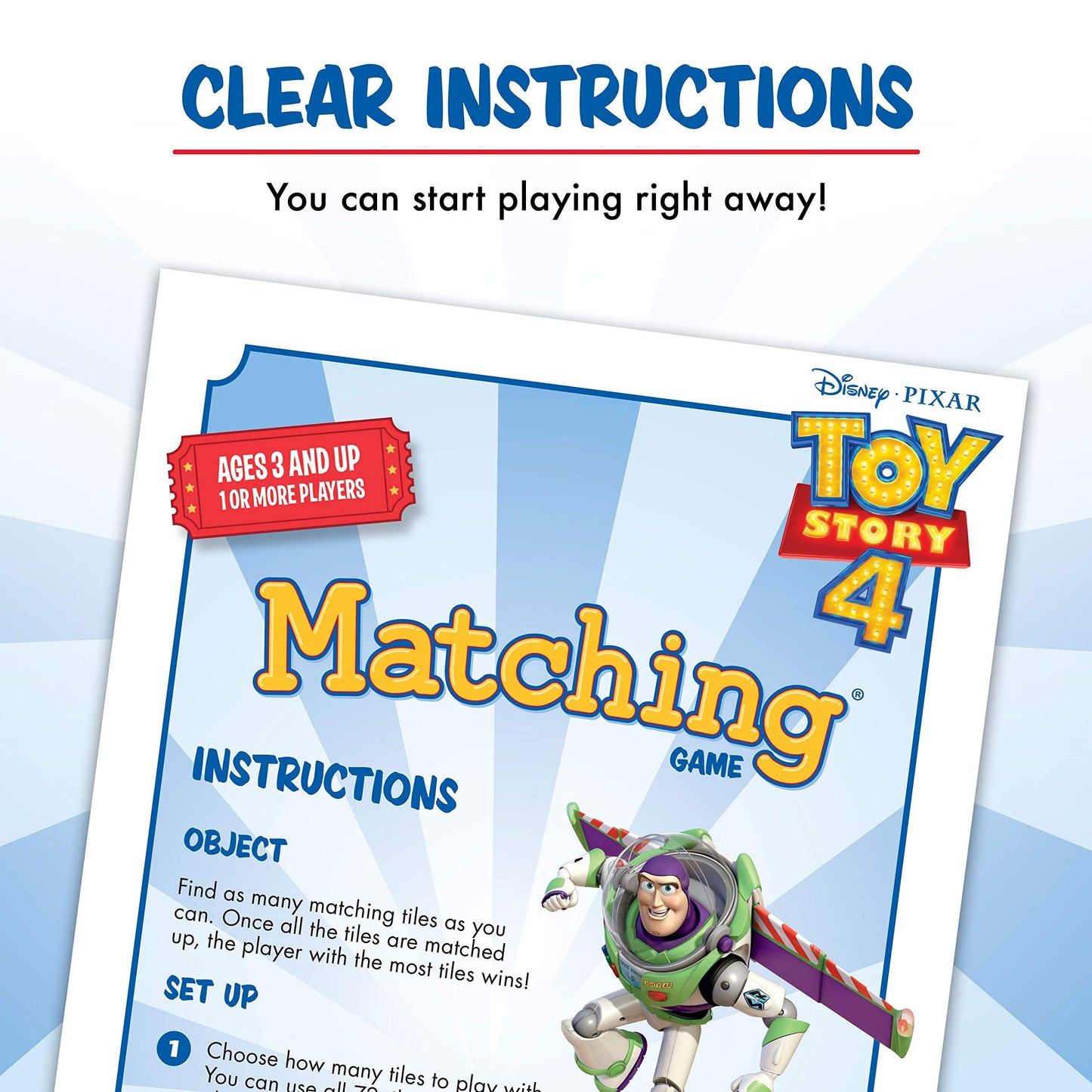 Wonder Forge Toy Story 4 Matching Game | Brain-Boosting Puzzle For Ages 3-5 | Engaging Memory Activity | Features All Your Favou
