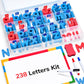 Gamenote Classroom Magnetic Letters Kit 234 Pcs With Double-Side Magnet Board - Foam Alphabet Letters For Kids Spelling And Learning