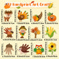 WATINC Fall Handprint Art Craft - 12Pcs Autumn Pumpkin Turkey Owl Easy DIY Craft Kit, Scarecrow Forest Animals Themed Hand Print