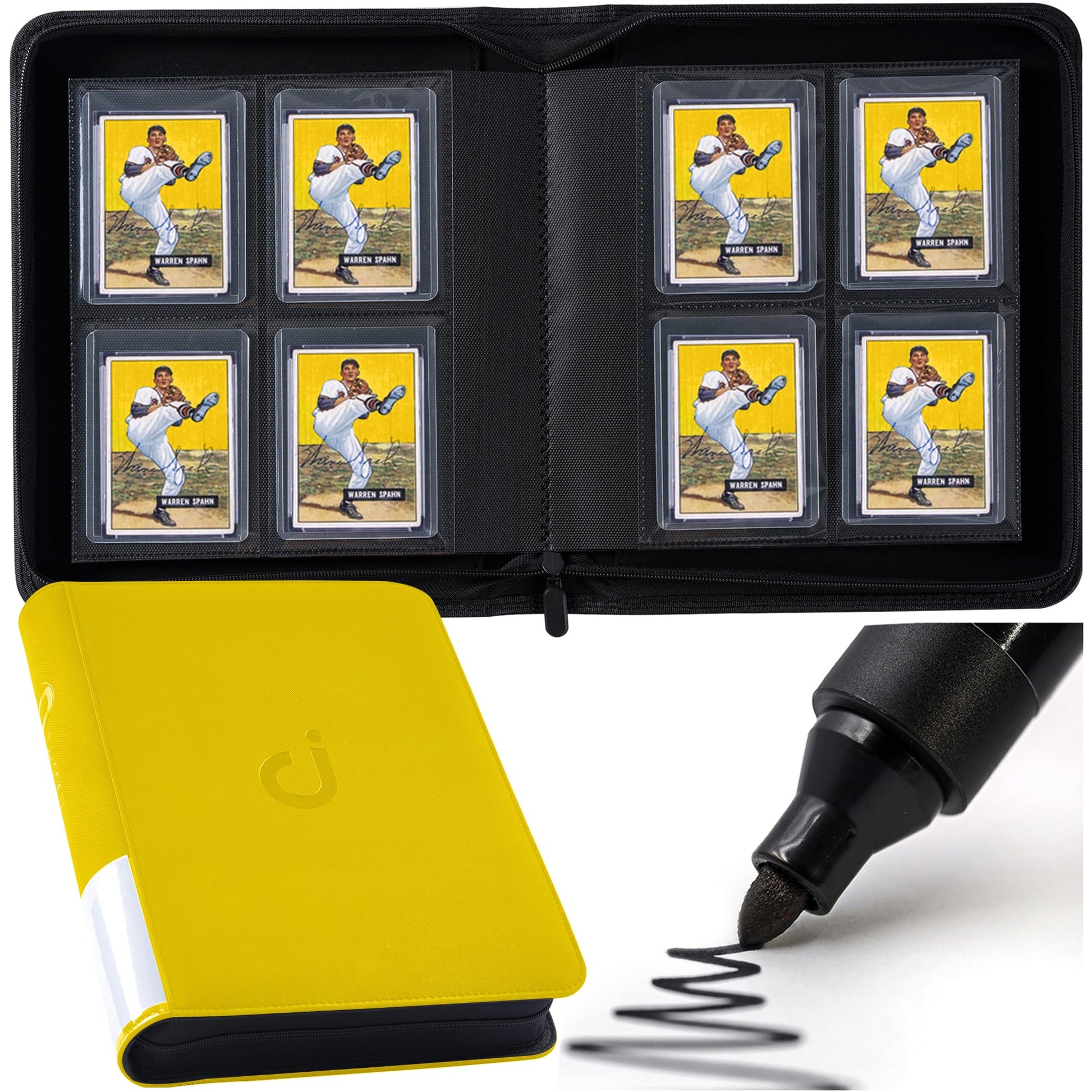 Toploader Binder Holds 128 Top Loaders - 4 Pocket Top Loader Binder for 3 x 4 Rigid Card Holders for Trading Cards or Sports Cards Model A - Classic ... Toploader Binder Holds 128 Top Loaders - 4 Pocket Top Loader Binder for 3 x 4 Rigid Card Holders for Trading Cards or Sports Cards Model A - Classic ...