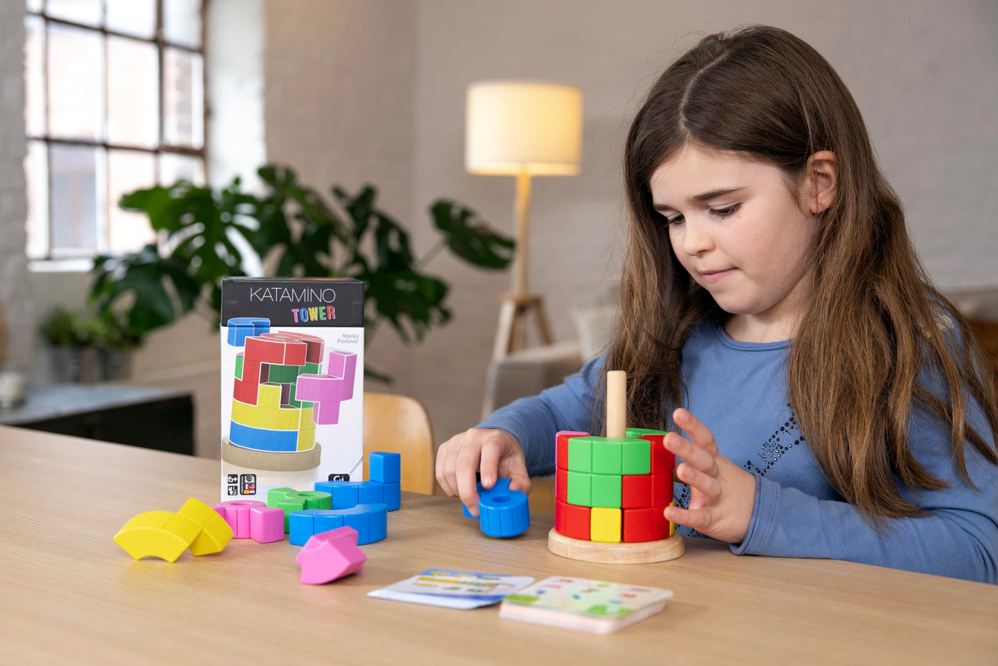 Katamino Tower | Wooden Puzzle Game for Kids and Families | Brain Game | Ages 6+ | 1 to 2 Players | 15 Minutes