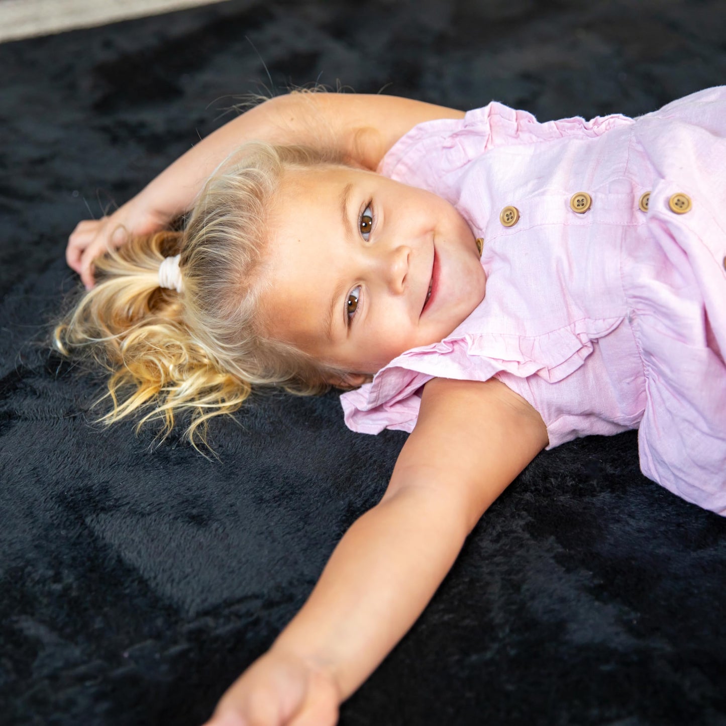 16 Piece Carpet Squares Puzzle Mat 49 x 49 Plush Interlocking Carpet Tiles  Foam Floor Tiles for Baby Play Mat - Kids Soft Play Floor Mats  Anti Slip Jigsaw Flooring Playmat Playroom Rug (Black)