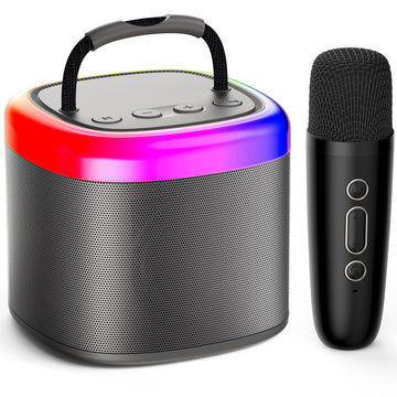 Hwwr Mini Karaoke Machine For Kids: Portable Bluetooth Speaker With Wireless Microphone For Kids & Adults - Ideal Christmas & Bi