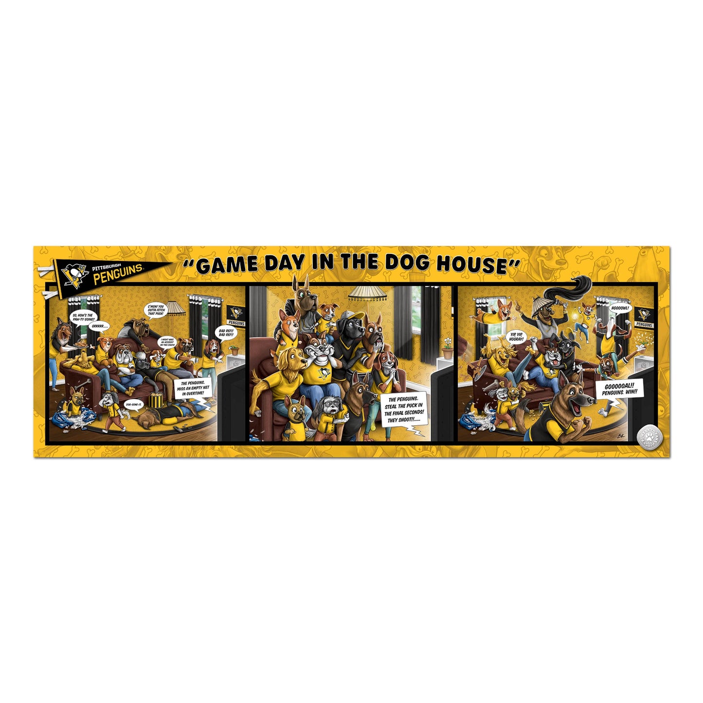 Youthefan Nhl Pittsburgh Penguins Game Day In The Dog House 1000Pc Puzzle