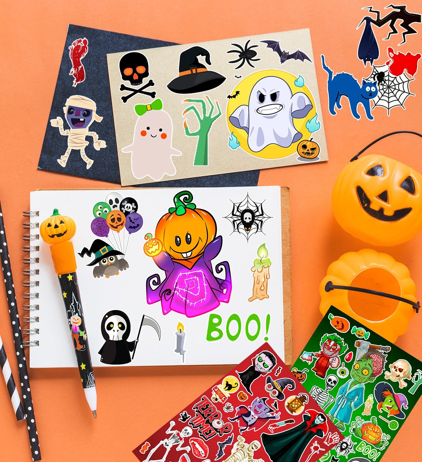 Halloween Stickers For Kids,Halloween Party Favors,36 Sheets 1000Pcs Holiday Stickers, Halloween Party Decoration, Classroom Cra