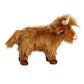 Aurora® Realistic Miyoni® Highland Cattle Stuffed Animal - Lifelike Detail - Cherished Companionship - Brown 10 Inches